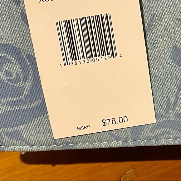 Betsey Johnson Blue DENIM Floral Crossbody Bag with Gold Bow, NWT - Picture 6 of 16